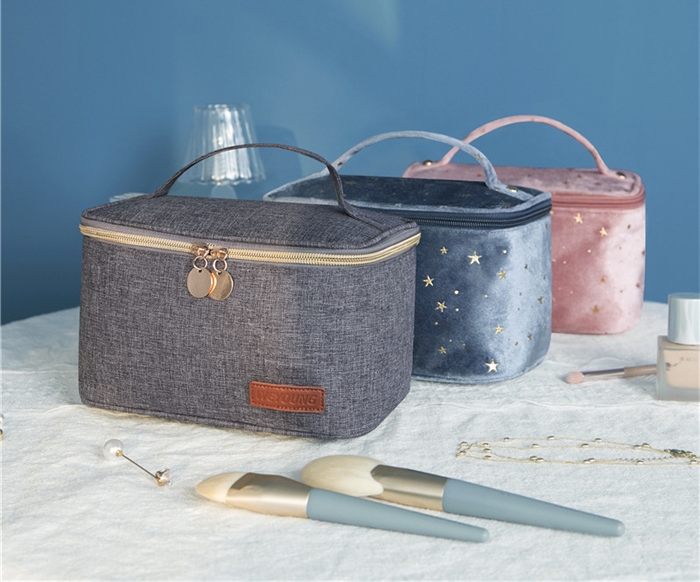 Velvet Thickened Luxury Travel Cosmetic Bags