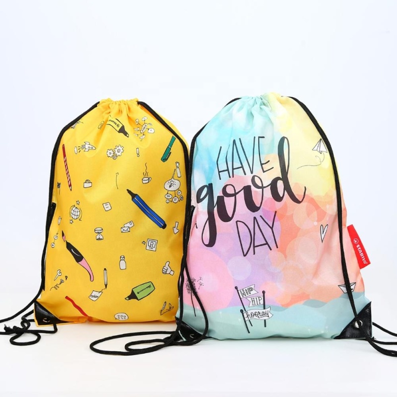 Recycled Waterproof Printed Drawstring Storage Bag