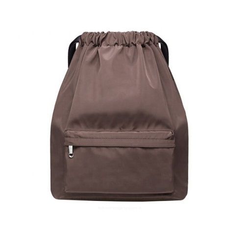Drawstring Backpack Polyester Sport String Bag Gym