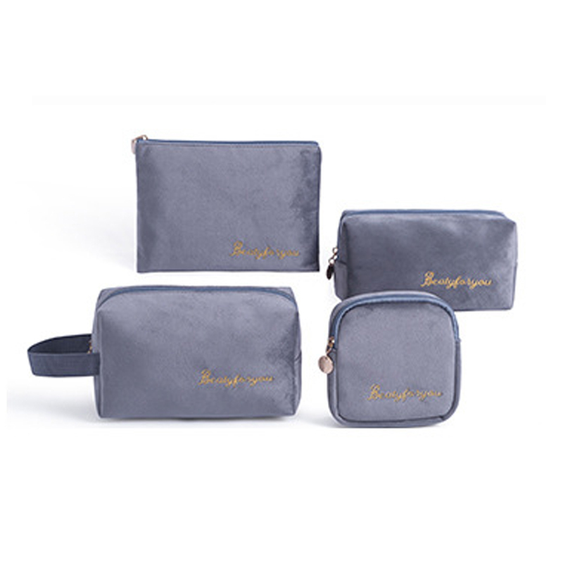 Custom Velvet Cosmetic and Cases Pouch Set Bags