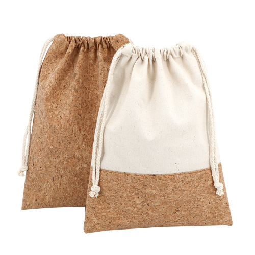 Lazy Cork Drawstring Bag Gift Packaging Cotton Canvas