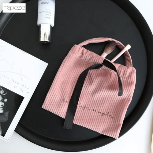 High-Quality Luxury Recycled Corduroy Drawstring Bag