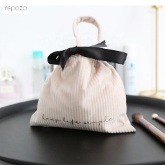 High-Quality Luxury Recycled Corduroy Drawstring Bag