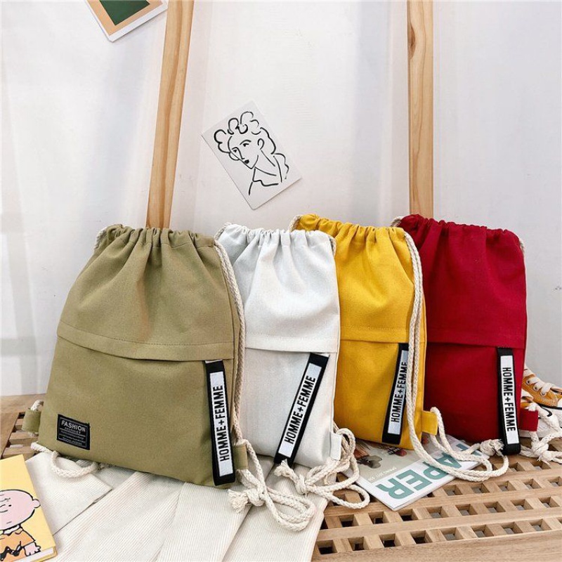 Custom Tote Bag Canvas Backpack Drawstring Bag