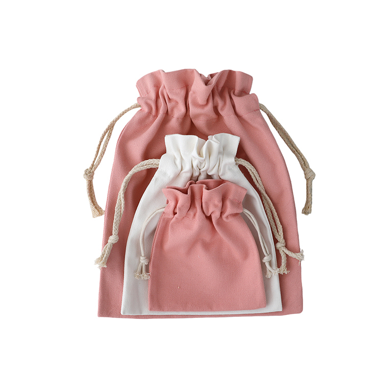 Customized Colorful Canvas Cotton Drawstring Bag