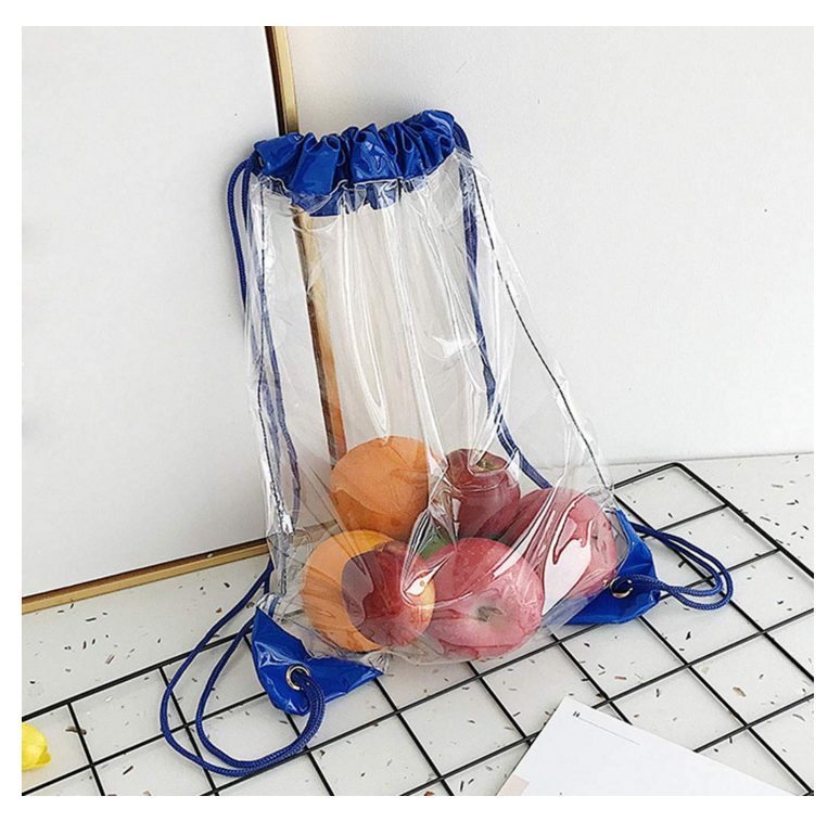 Custom PVC Clear Drawstring Bag