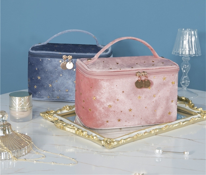 Velvet Thickened Luxury Travel Cosmetic Bags