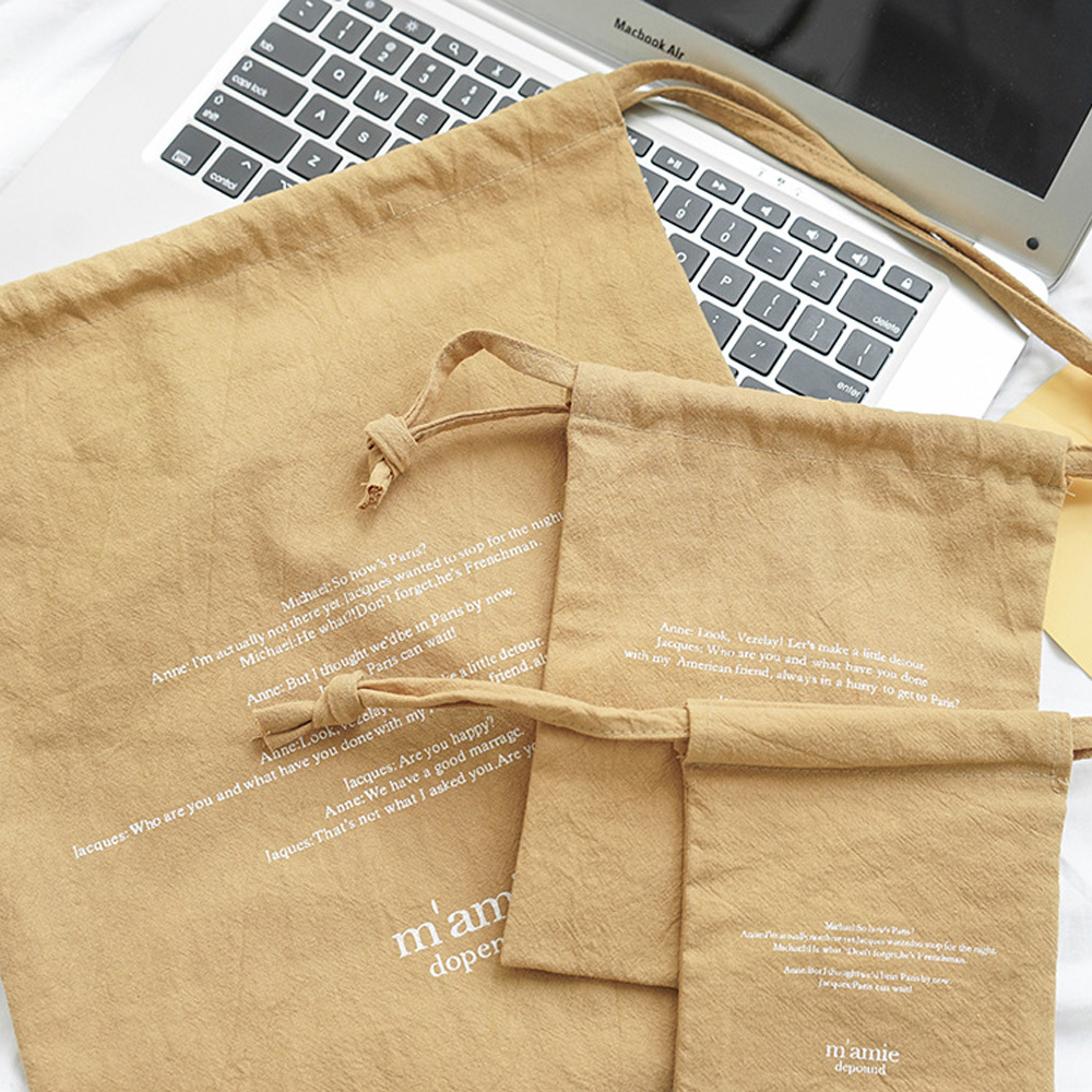 Eco-Friendly Cotton Linen Drawstring Bags