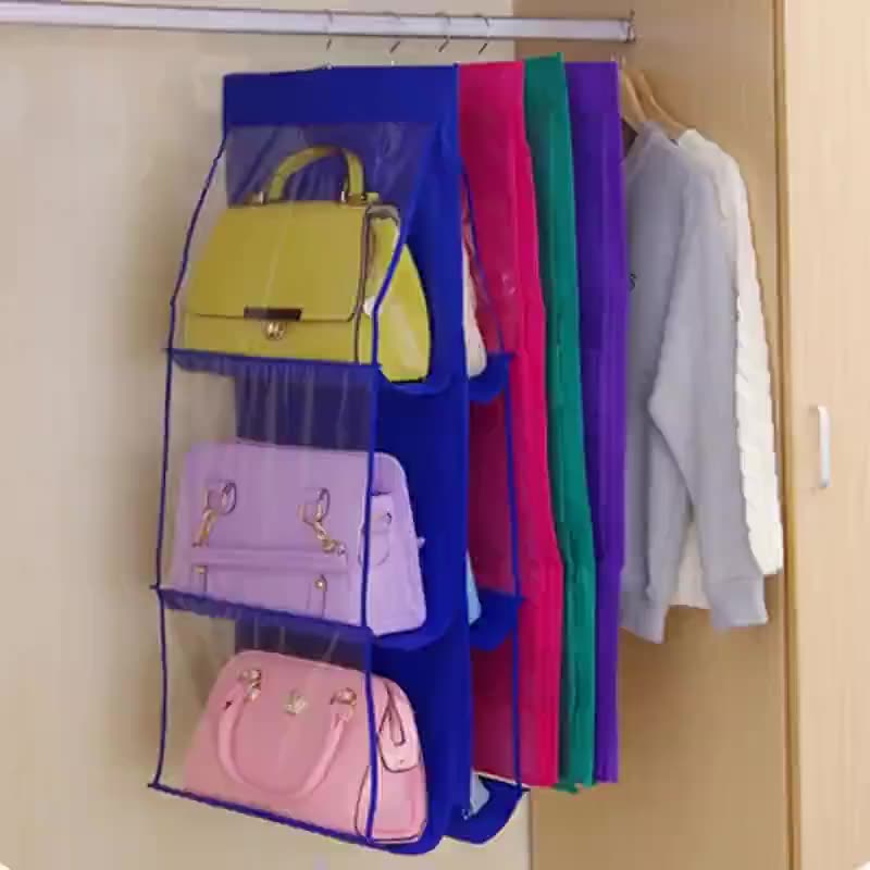 Pocket Hanging Handbag Organizer for Wardrobe