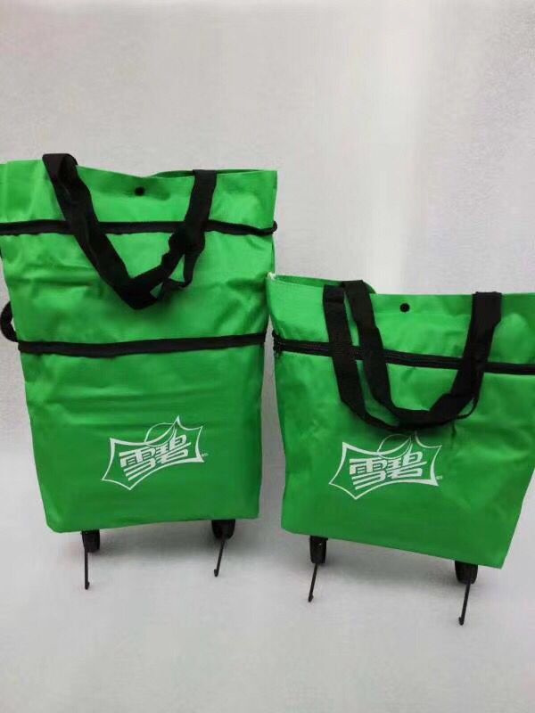 Nylon Polyester Folding 4 Wheel Chair Shopping Trolley Bag