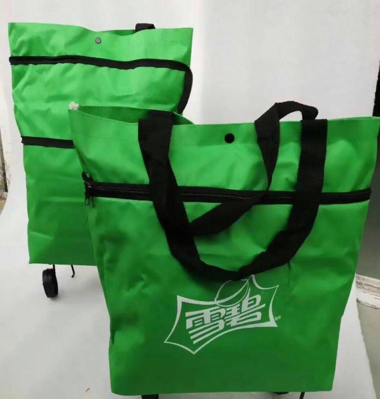 Nylon Polyester Folding 4 Wheel Chair Shopping Trolley Bag
