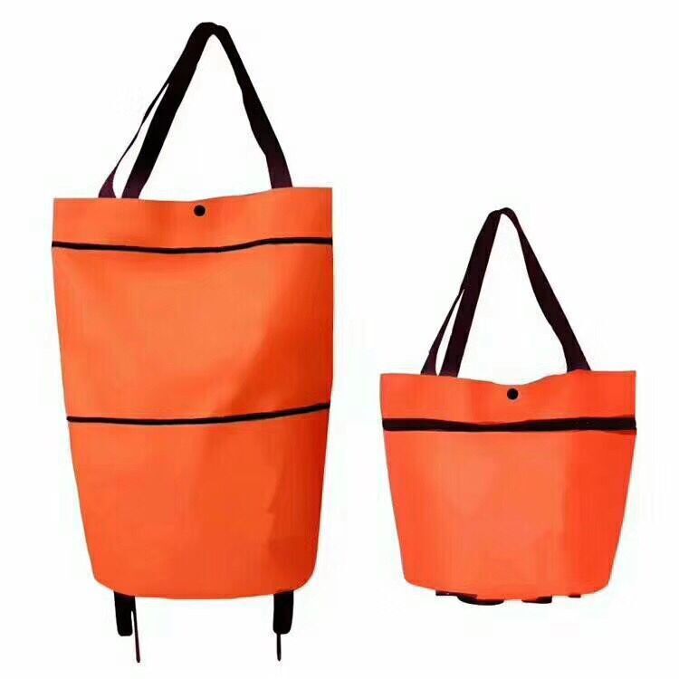 Nylon Polyester Folding 4 Wheel Chair Shopping Trolley Bag