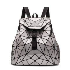 New Geometric Rhombus Folding Stitching Fashion Shoulders Backpack School Bags