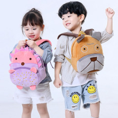 Hot Sale 3D Cute Cartoon Zoo School Bag Animal Plush Backpack