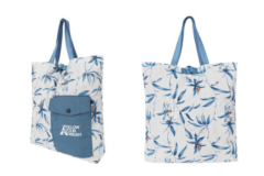 Custom Floral Printing Shopping Bag with Small Pocket