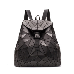 New Geometric Rhombus Folding Stitching Fashion Shoulders Backpack School Bags