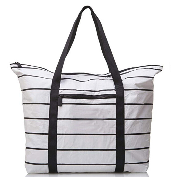 Large Collection Pinstripe Tyvek Shopping Bag