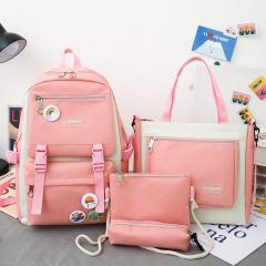 Custom Luxury Fashion New School Backpack Shoulder Bag 4 Pieces Set