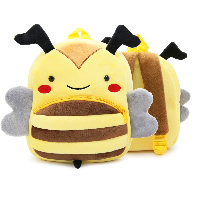 Hot Sale 3D Cute Cartoon Zoo School Bag Animal Plush Backpack