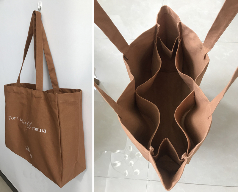 Custom Long Shoulder Organic Canvas Cotton Shopping Bag