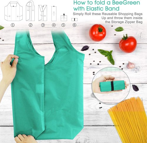 Ripstop Foldable Polyester Nylon Shopping Bag