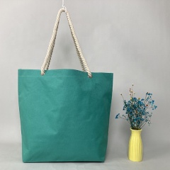 Recycle Shopping Tote Bag with Eyelet Rope String