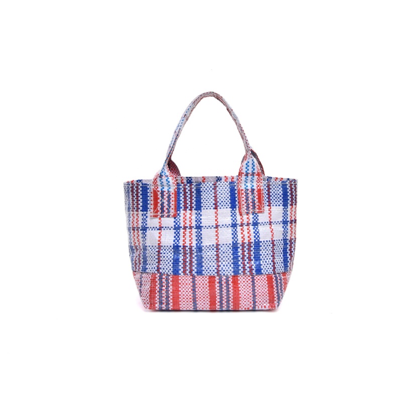 Custom Logo Plaid PP Woven Shopping Bag