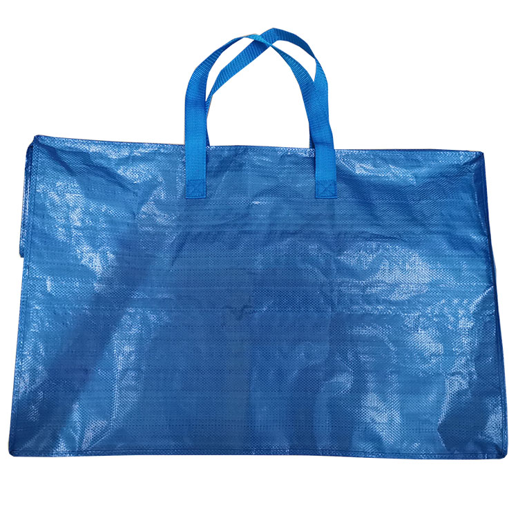 Shopping Tote Bags PP Woven Zipper Frakta With Nylon Webbing