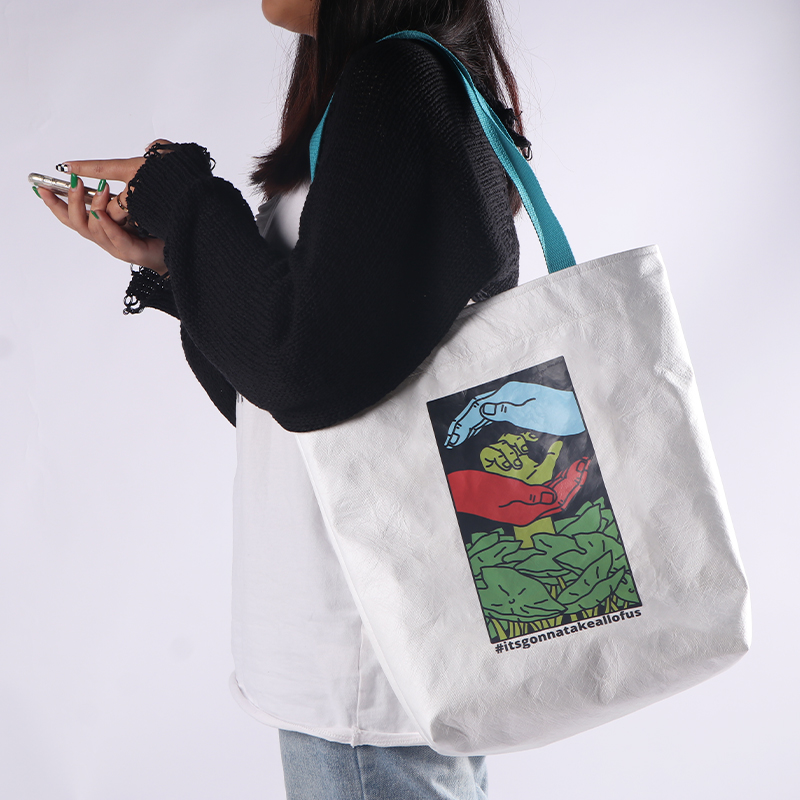 White Large Size Waterproof Tyvek Beach Bag