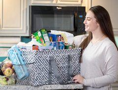 Custom Extra Large Utility Tote Bag Collapsible Pool Beach Basket