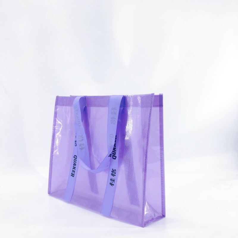 Custom Printing Semi-Transparent PP Woven Shopping Bag