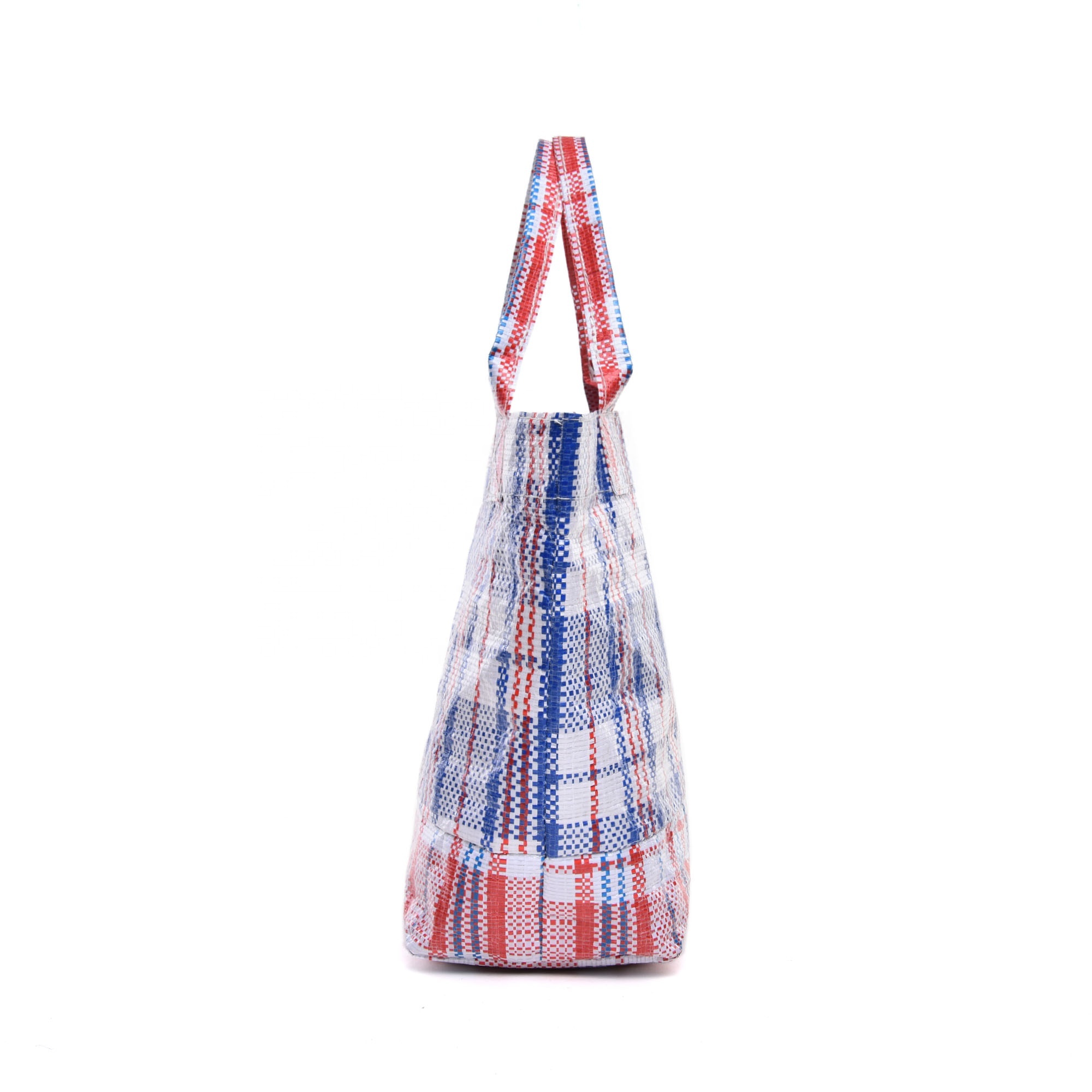 Custom Logo Plaid PP Woven Shopping Bag