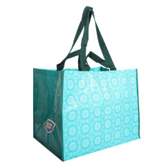 Custom Colorful Logo Printing Glossy Laminated PP Woven Tote Bags with Handles