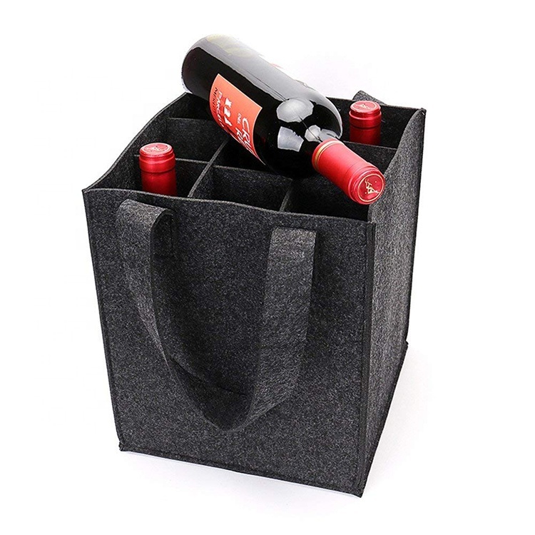 Best Selling 9 Bottles Felt Wine Pouch Bag with Handle