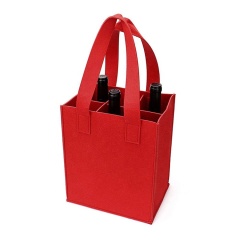 Best Selling 9 Bottles Felt Wine Pouch Bag with Handle