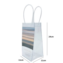 Durable Clear Transparent PVC Champagne Bag Wine