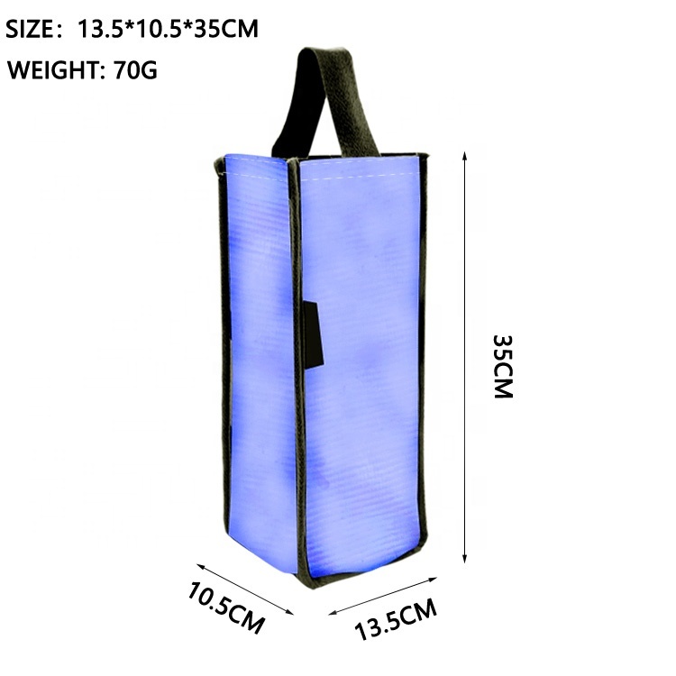 Recycled Material Custom Wine Bottle Cooler Bag