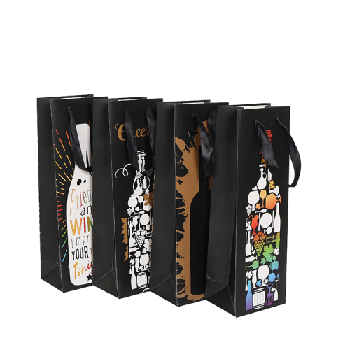Custom Logo High-Quality Paper Wine Bag