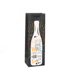 Custom Logo High-Quality Paper Wine Bag