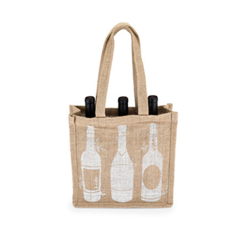 Custom Jute Printed Bottle Wine Bag