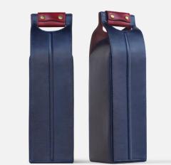 PU Classic Leather Wine Bottle Bag with Handle