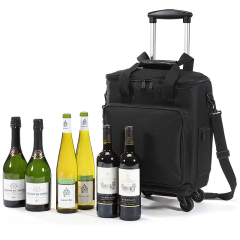 Custom Insulated Cooler Bag with Wheels Trolley Cooler Bag Foldable 6 Bottle Wine