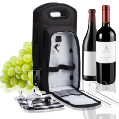 Wine Travel Bag and Insulated Cooler Bag with Handle