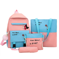 Custom Blue Ladies Bags Handbag Set Backpack School Bags