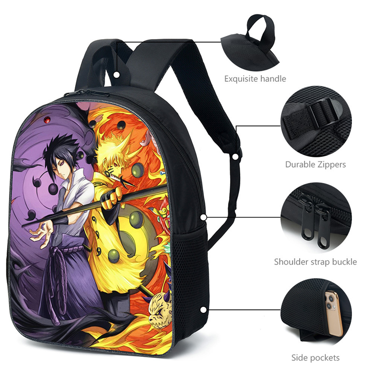 Fashion Cool Anime Naruto Boys Printing Student School Bags Polyester