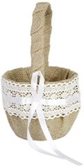 Custom Rustic Burlap or Hessian Little Flower Bag