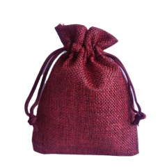 Custom Natural Jute Hemp Pouch Drawstring Bags