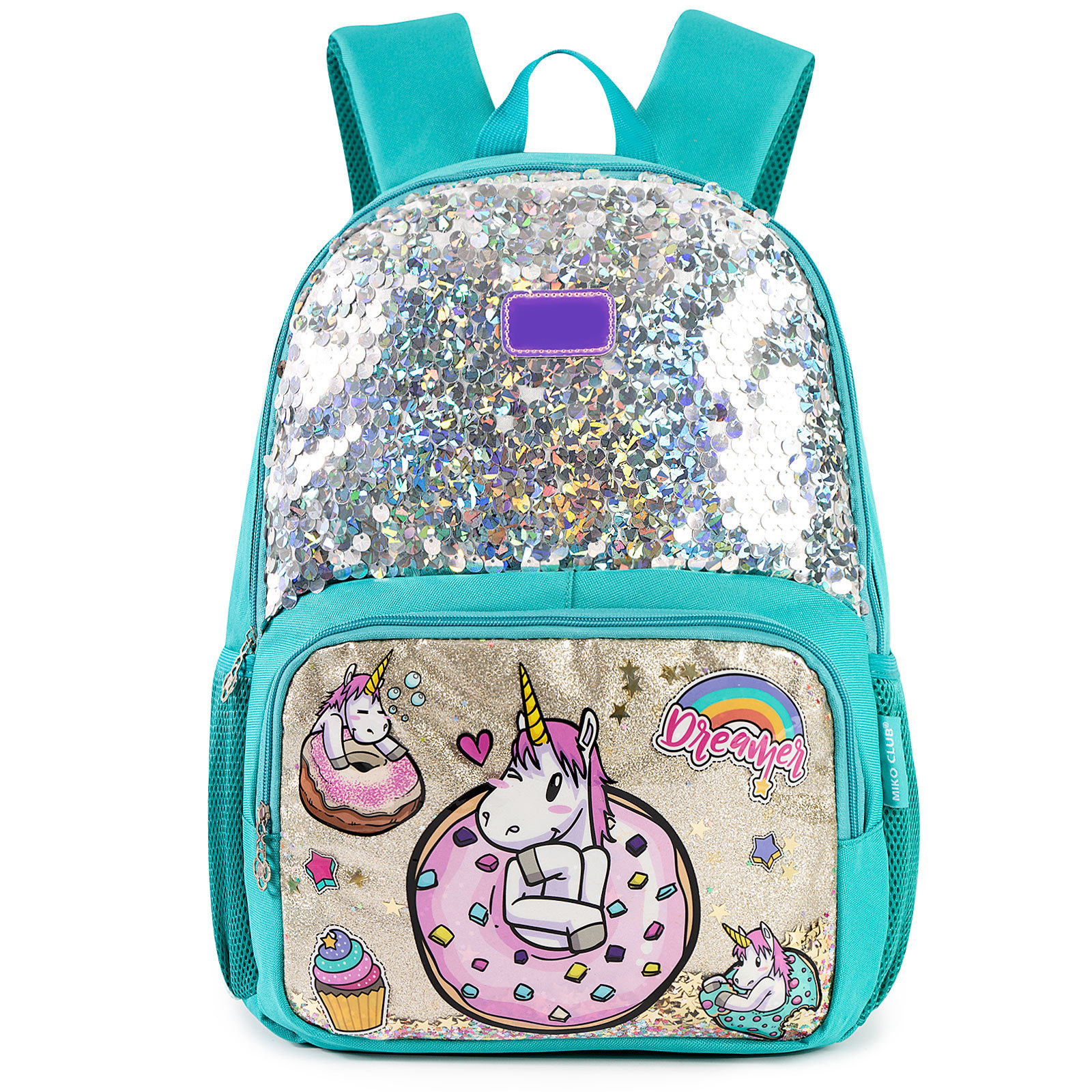 High-Quality Sequin Children Unicorn School Bags with Pencil Cases Set