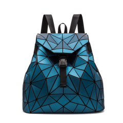 New Geometric Rhombus Folding Stitching Fashion Shoulders Backpack School Bags