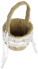 Custom Rustic Burlap or Hessian Little Flower Bag